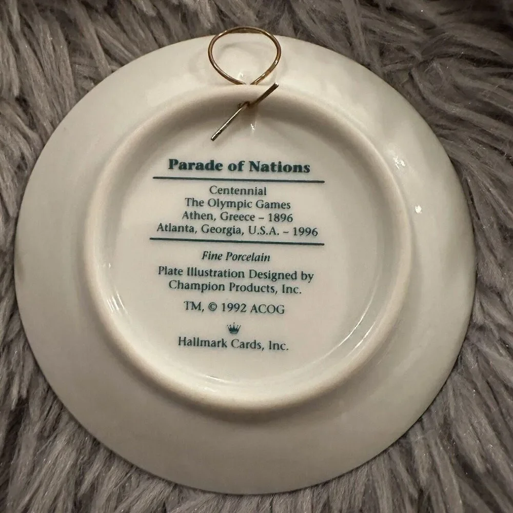 Vintage Hallmark Keepsake Ornament The Olympic Spirit Atlanta 1996 Plate
